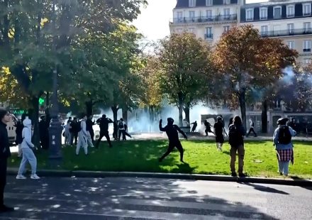 Schools ablaze as student protests spread across France