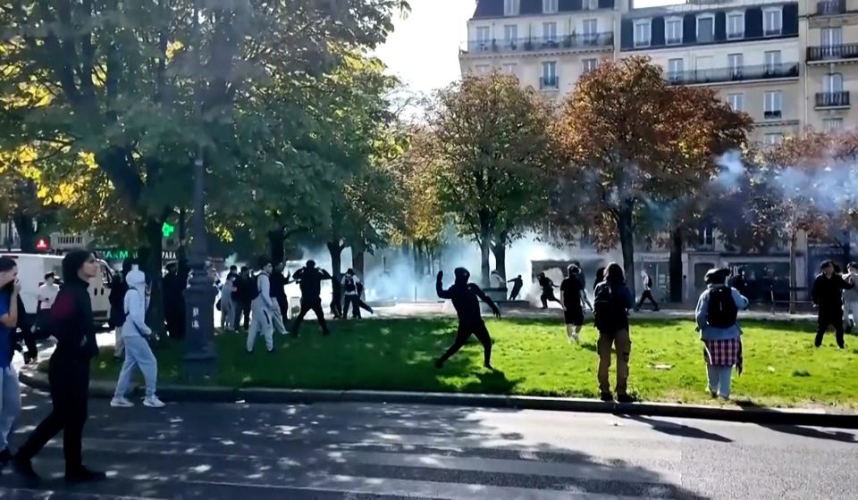 Schools ablaze as student protests spread across France