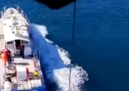 Two dead after ship sinks off Romania following fire