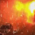 Footage shows moment Russian strike hits Ukrainian grocery store