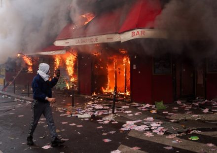 Buildings and cars set on fire as cost of living protests rock France