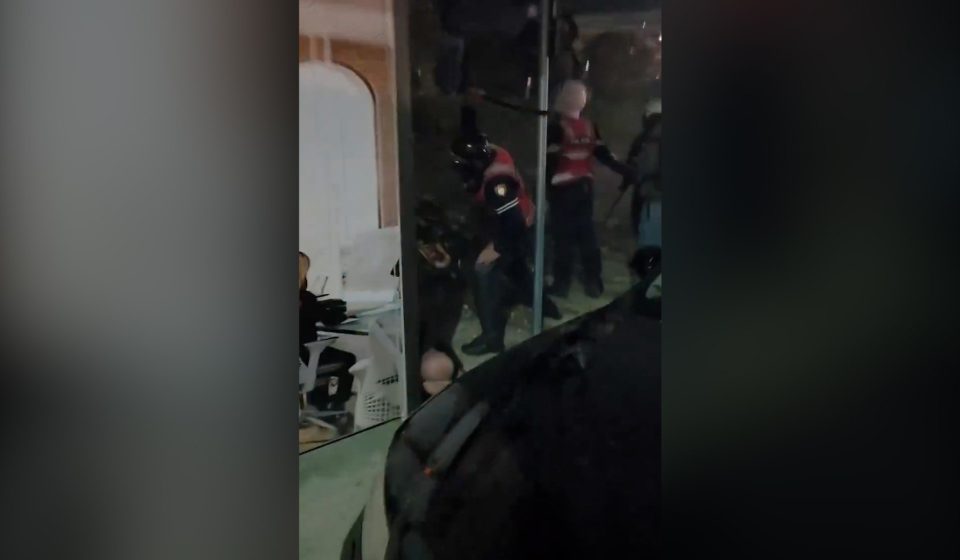 Police in Albania filmed beating protester unconscious