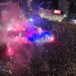 Serbia’s ‘students’ celebrate for a second night after election victory